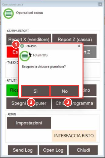 Conferma chiusura giornaliera