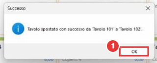 Tavolo spostato