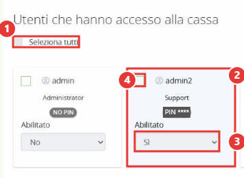 Utenti cassa