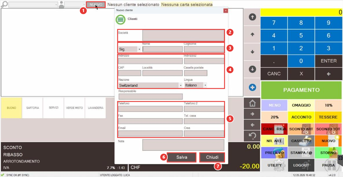 Nuovo cliente