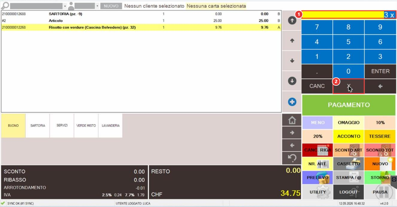 Moltiplicatore di quantità